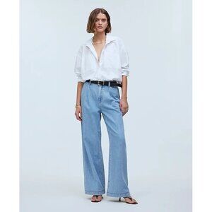 Madewell The Harlow Wide-Leg Jean: Airy Denim Edition in Benicia Wash